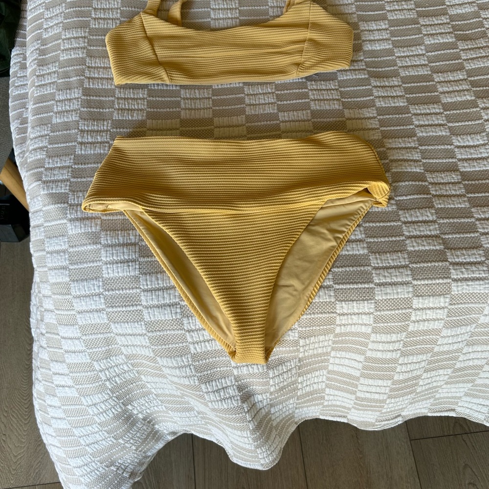 L*Space Yellow Ribbed Bikini Set